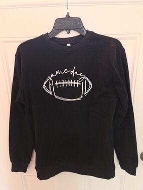 Source Unknown Black "Gameday" Football Graphic Long Sleeve Tee